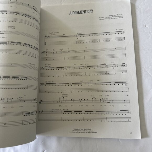 Rare VAN HALEN FOR UNLAWFUL CARNAL KNOWLEDGE Bass GUITAR TAB Tablature! - Picture 8 of 9